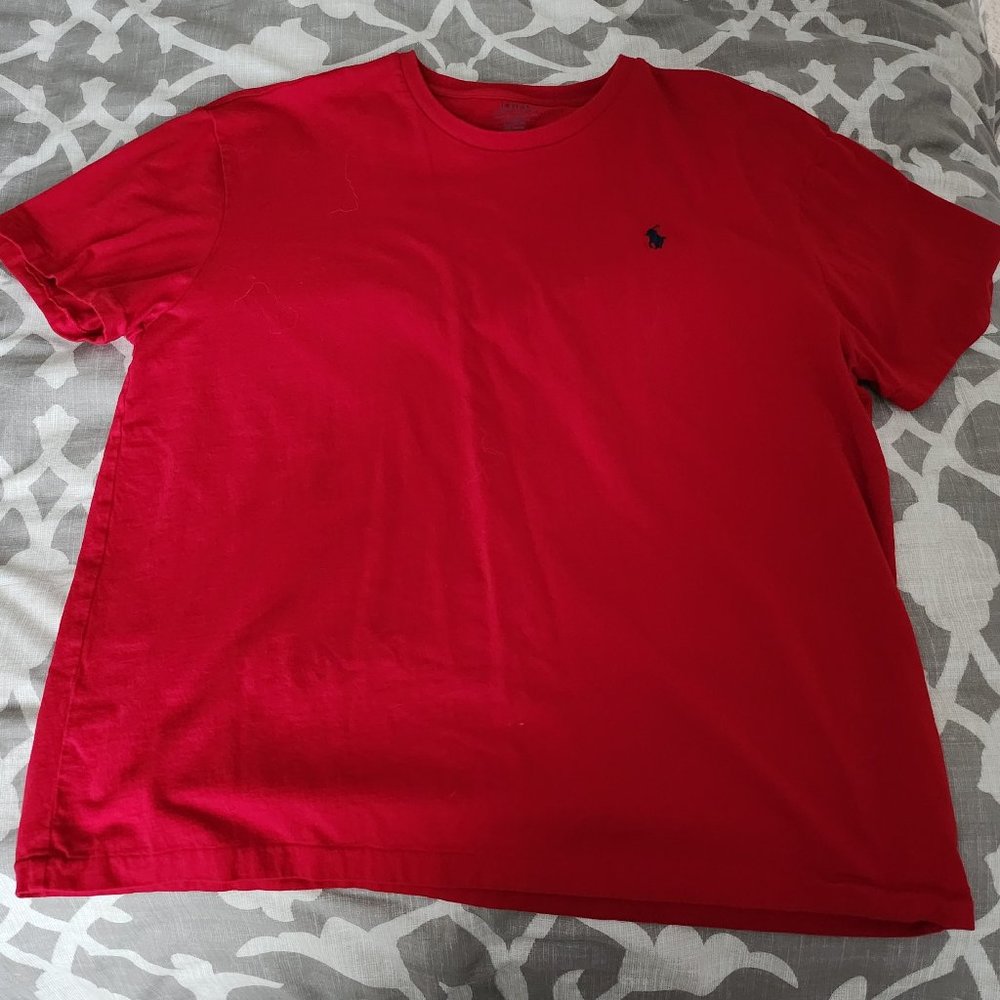 Polo Ralph Lauren Mens Red Classic Fit T-Shirt Size L